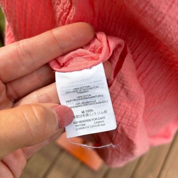 J.Crew Tie Back Crinkle Cotton Tank Dress - Picture 10 of 10